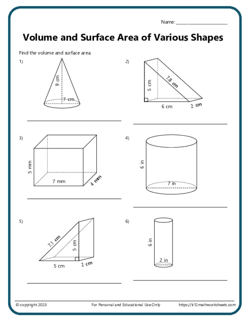 Free Printable Area Worksheets Grade 2