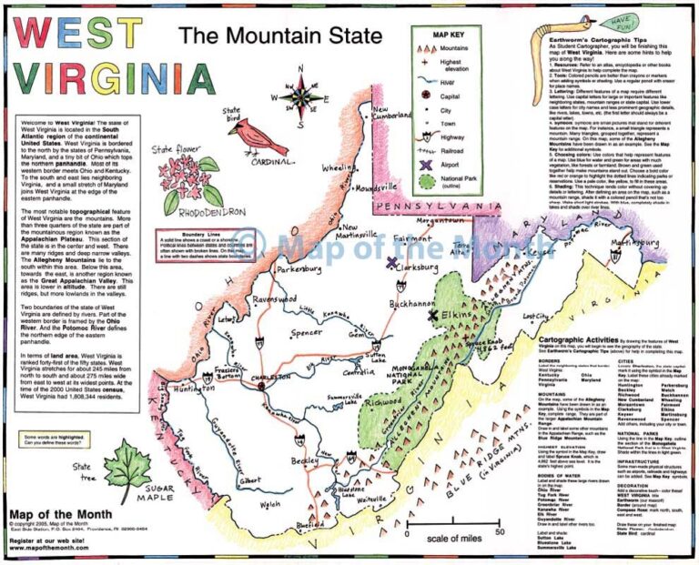 West Virginia Map