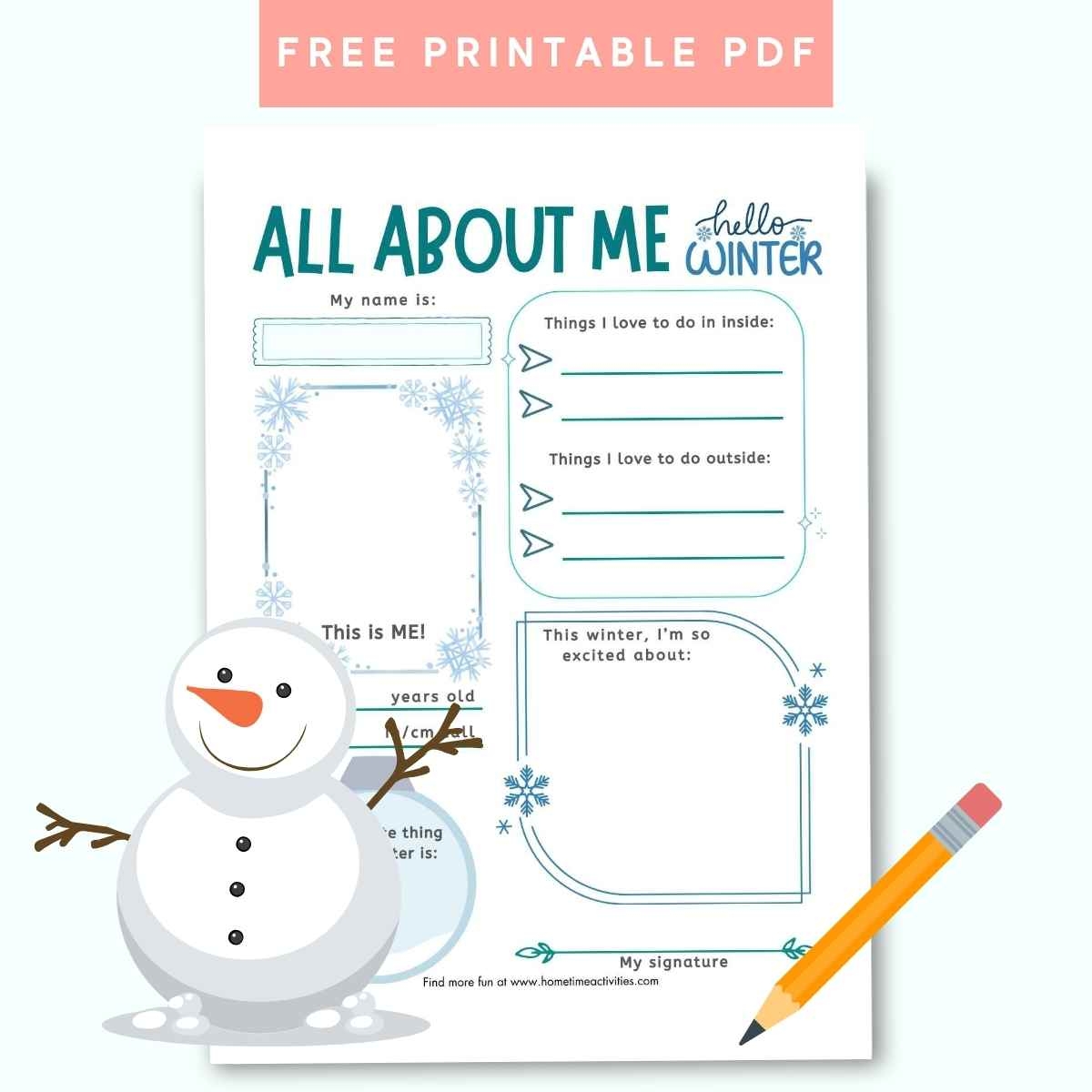 Winter Free Printable Worksheets