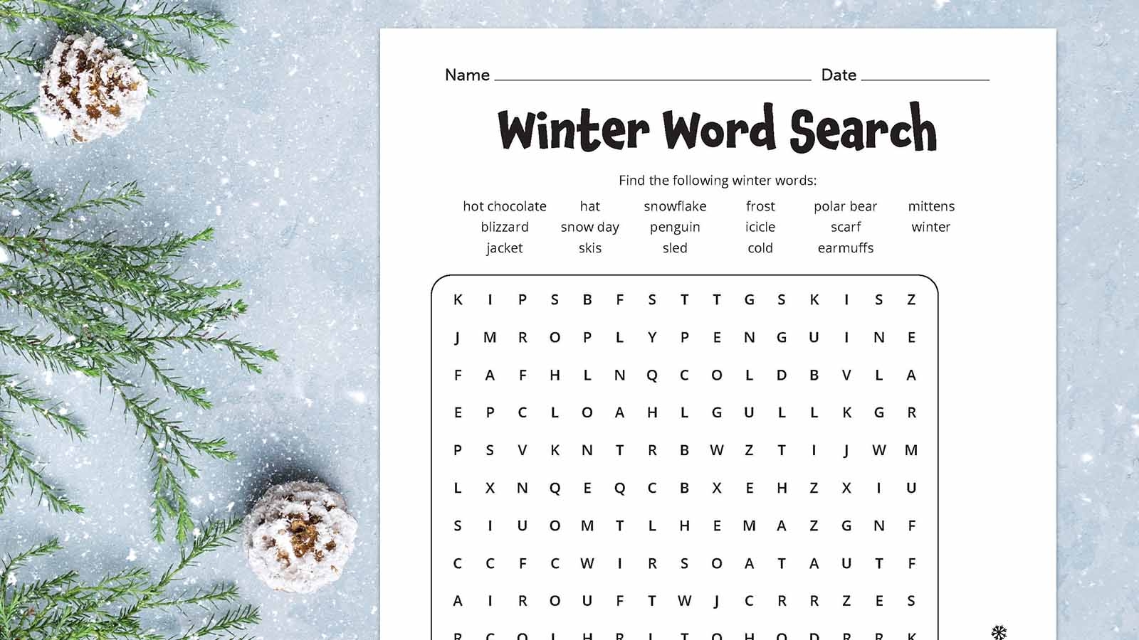 Free Printable Worksheet Word Search