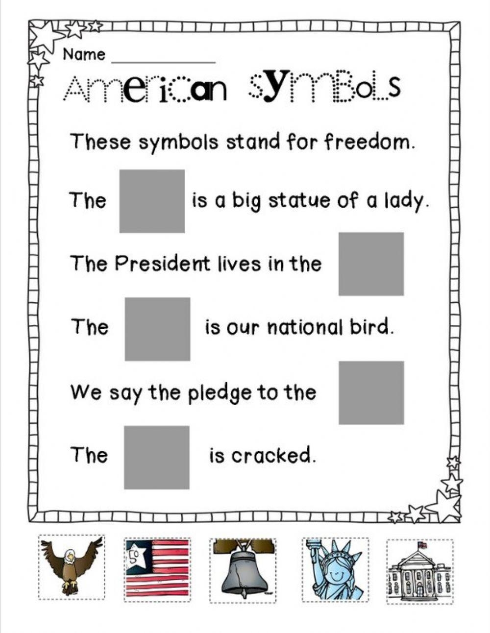 American Patriotic Symbols Worksheets Worksheets Library