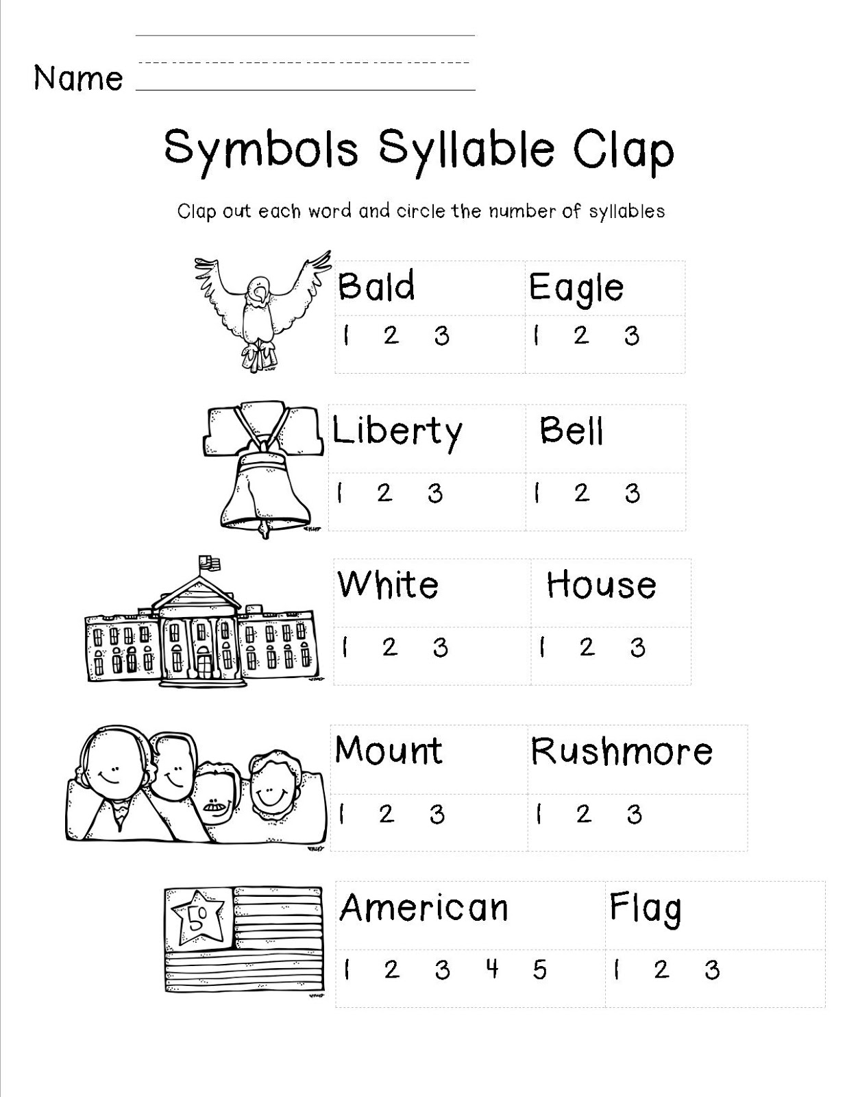 American Symbols Teacher To The Core Worksheets Library