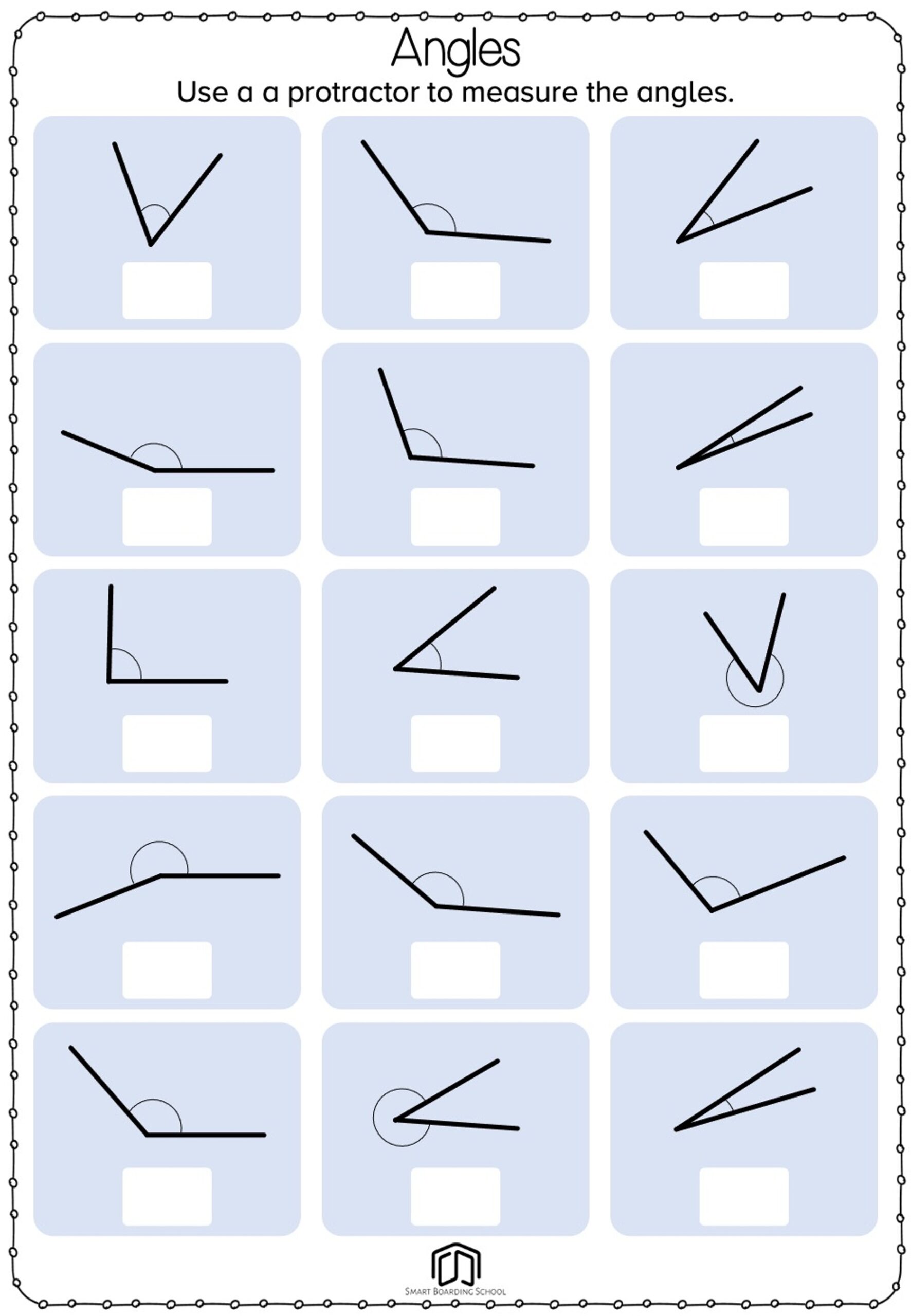 Angles Worksheet