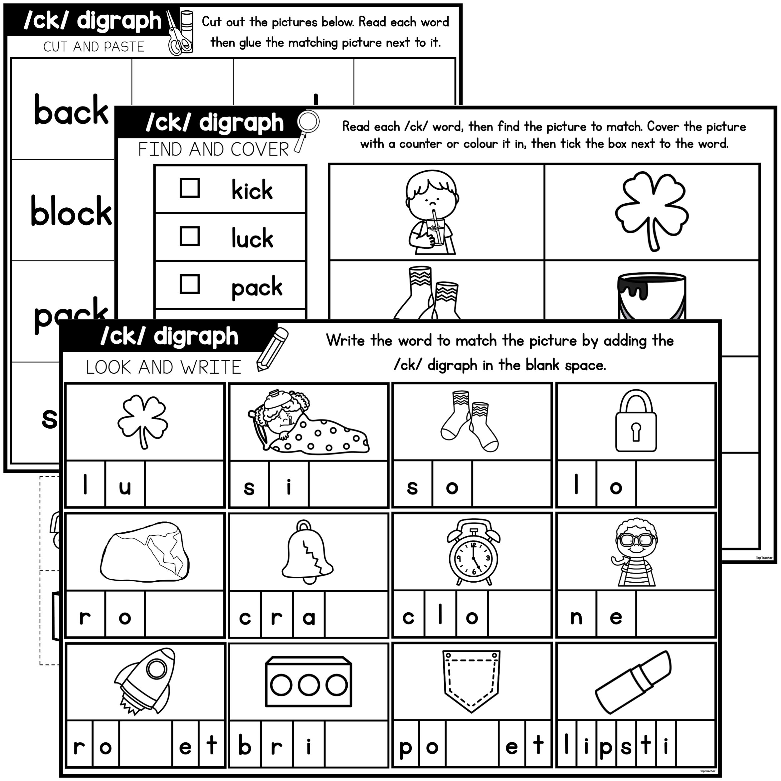 CK Digraph Worksheet PACKAGE Top Teacher Worksheets Library