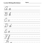 Cursive Letters A Z Free Printable Worksheets K12reader Worksheets Library