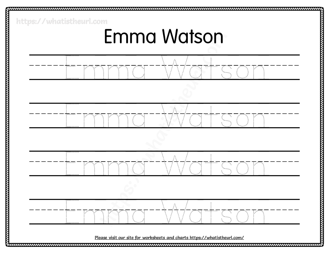 Free Printable Traceable Name Worksheets