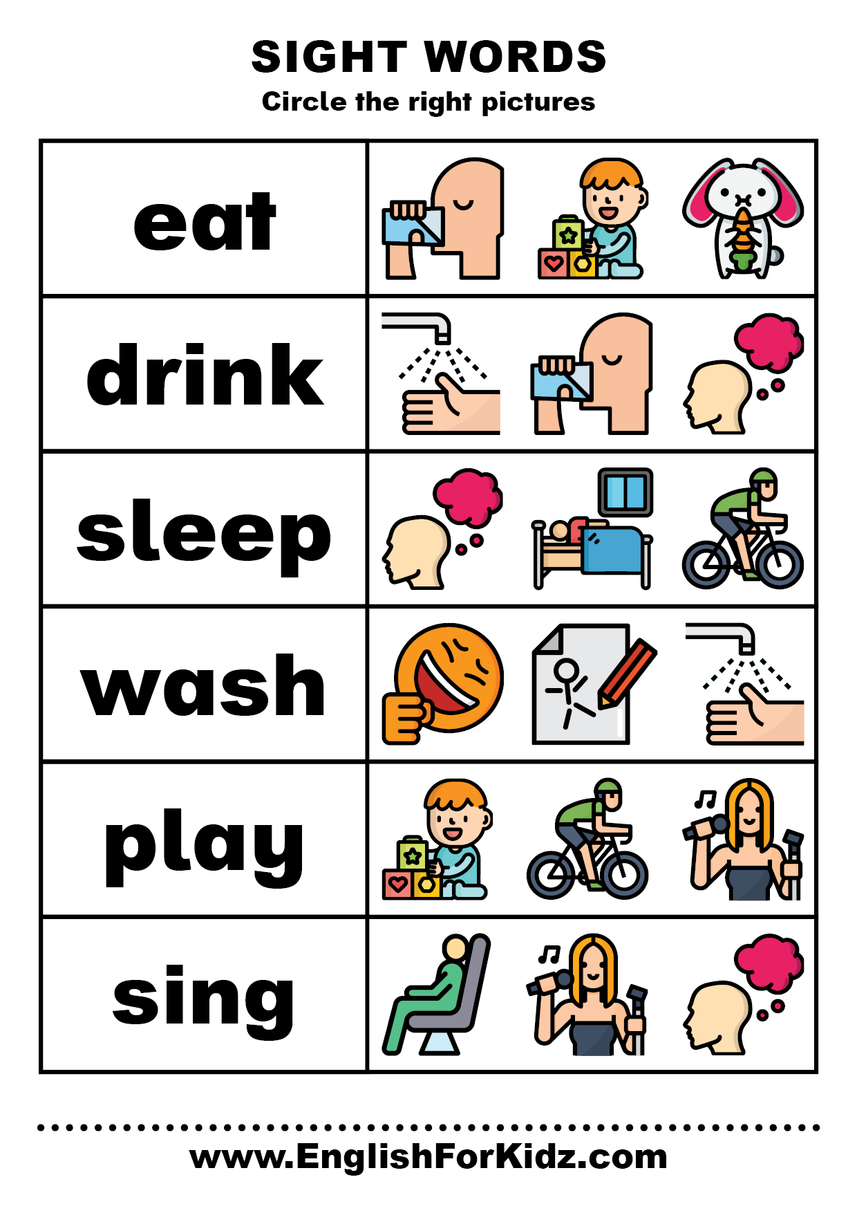 Sight Word House Worksheets Free Printables
