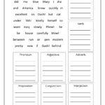 English Unite Parts Of Speech Worksheet
