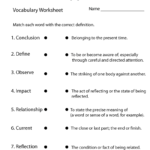 English Vocabulary Worksheet Worksheets Worksheets
