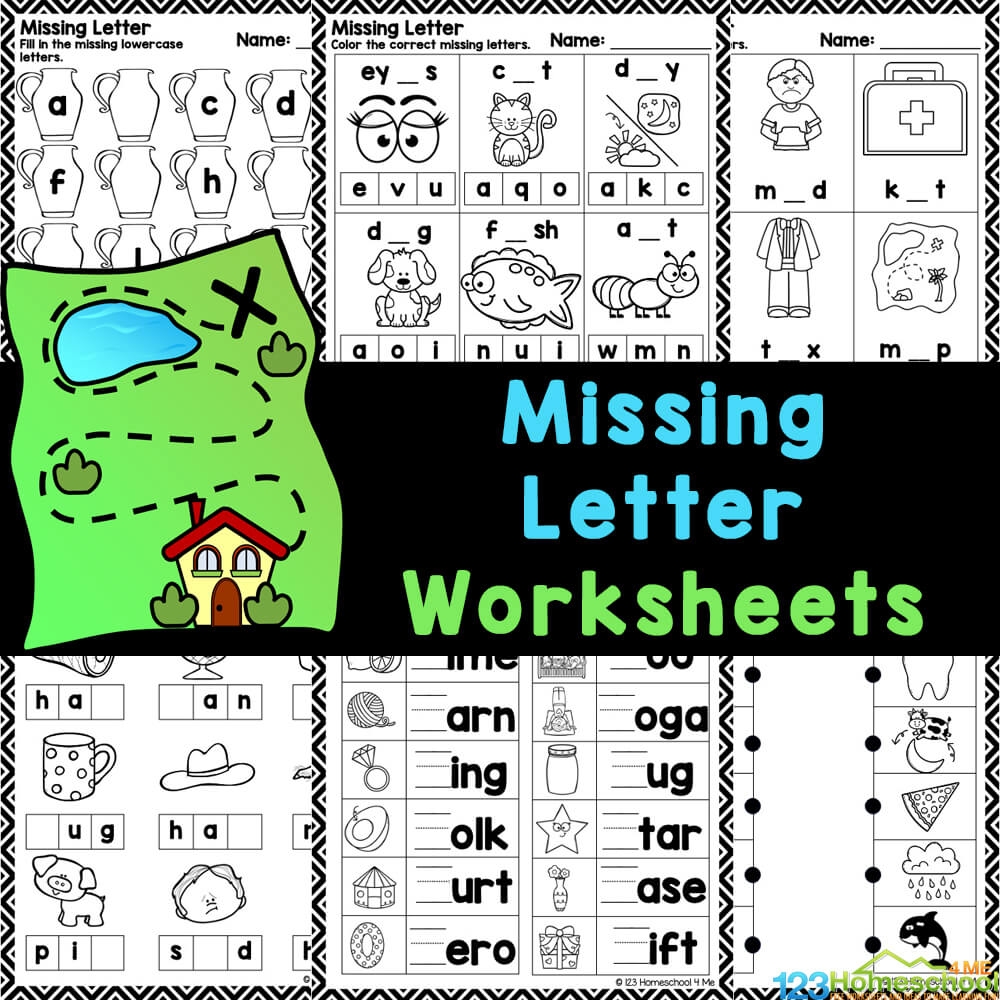 Missing Letter Worksheets Free Printable