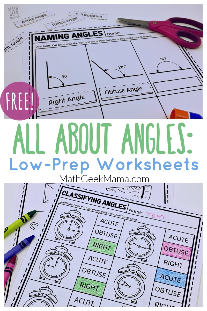 Free Printable Measuring Angles Worksheets