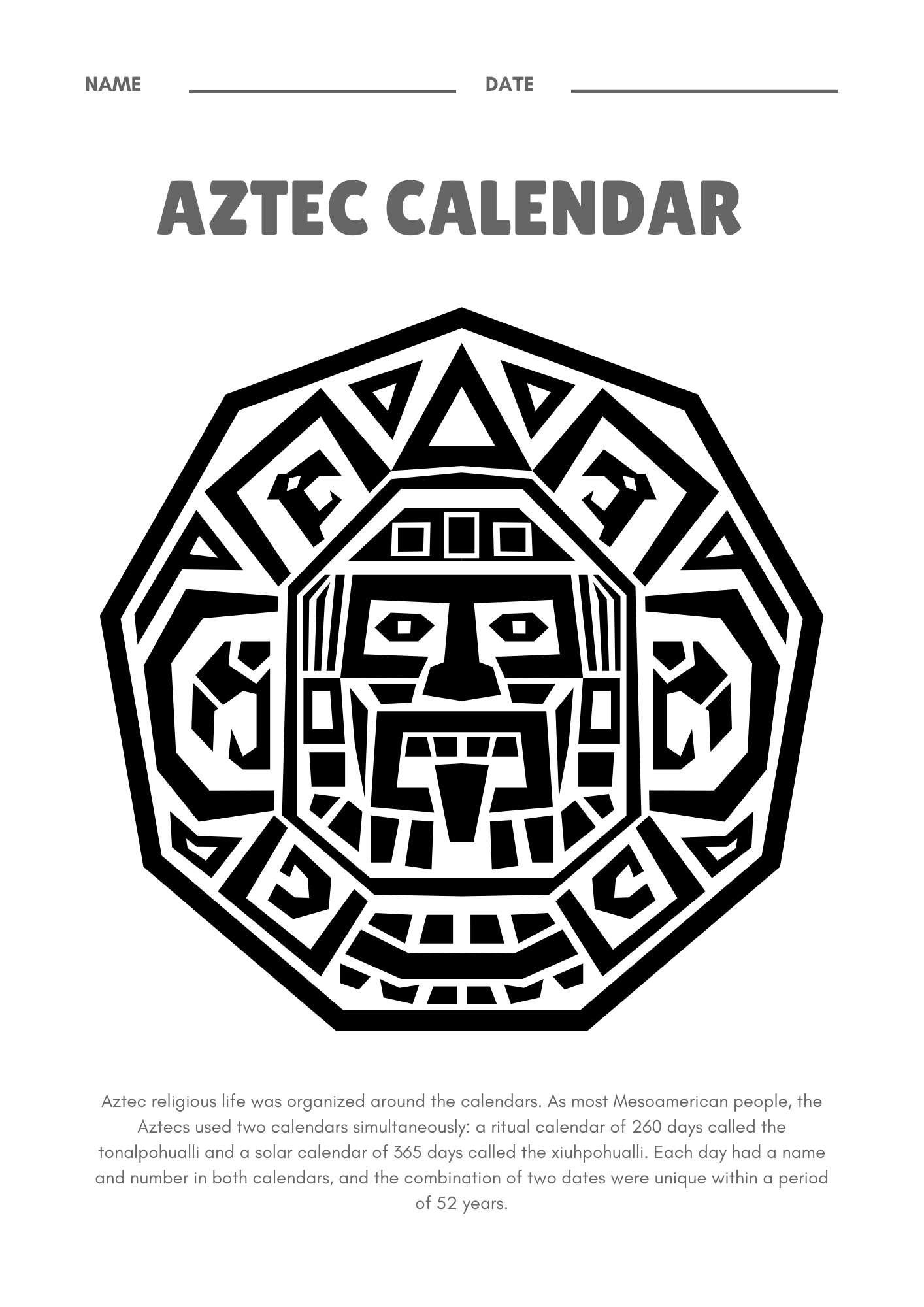 Free Awesome Aztec Puzzle Printable Activity Sheets Help My Kids Are Bored