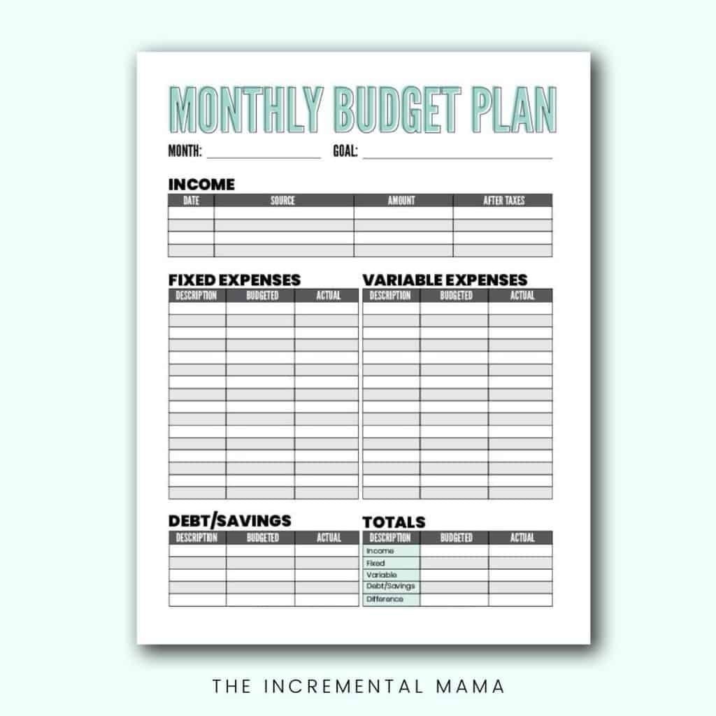 Making A Budget Worksheet Free Printable