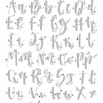 Free Brush Lettering Practice Sheet Minimalist Alphabet Modern Worksheets Library