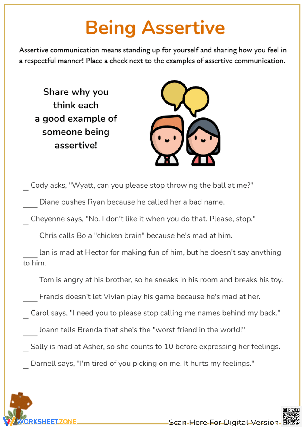 Free Printable Communications Worksheets