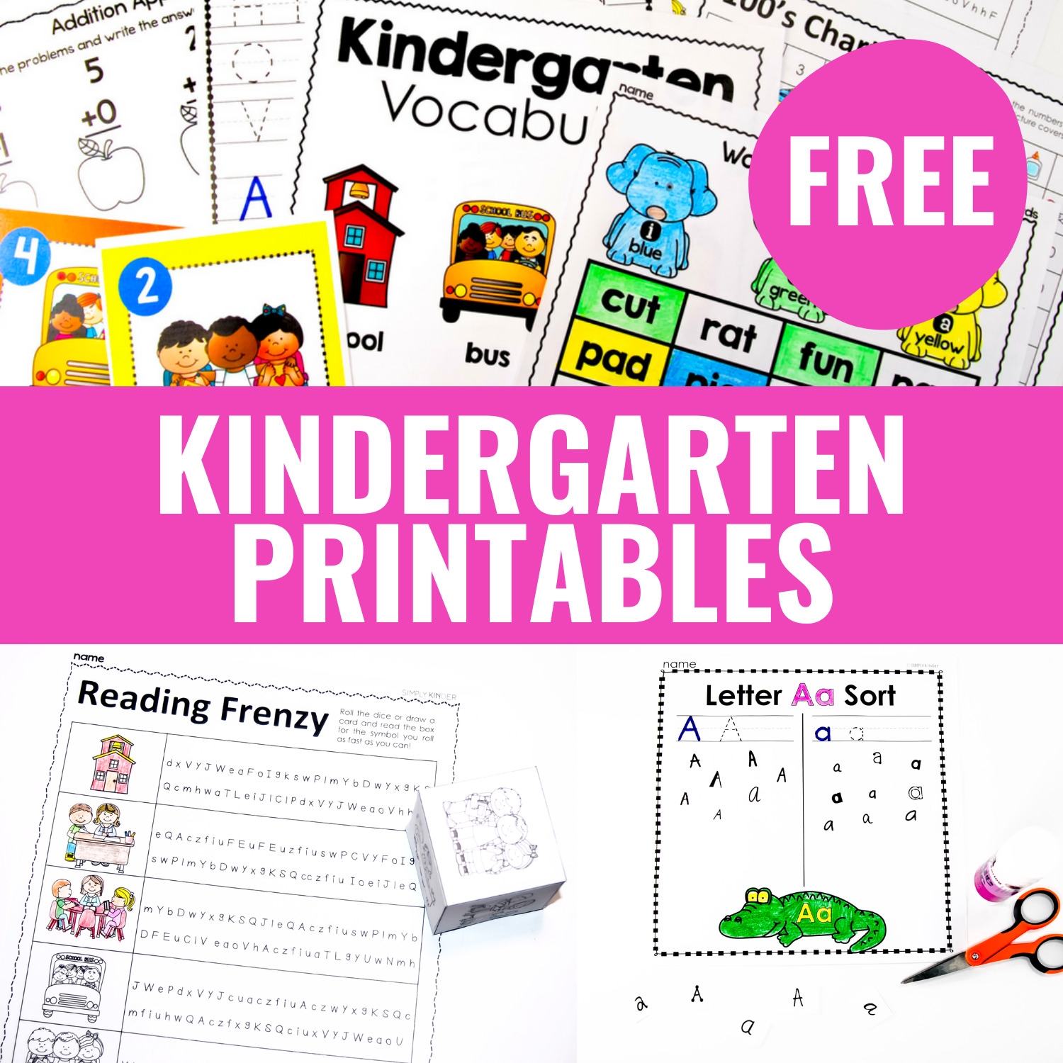 Free Printable For Kindergarten Worksheets