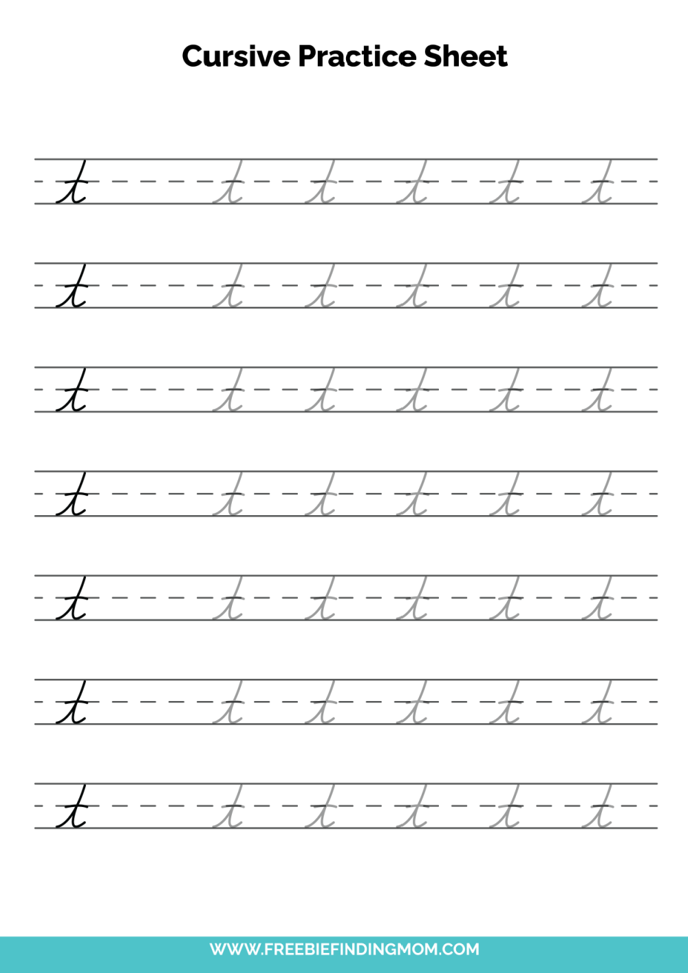 Free Printable Letter T Handwriting Worksheet
