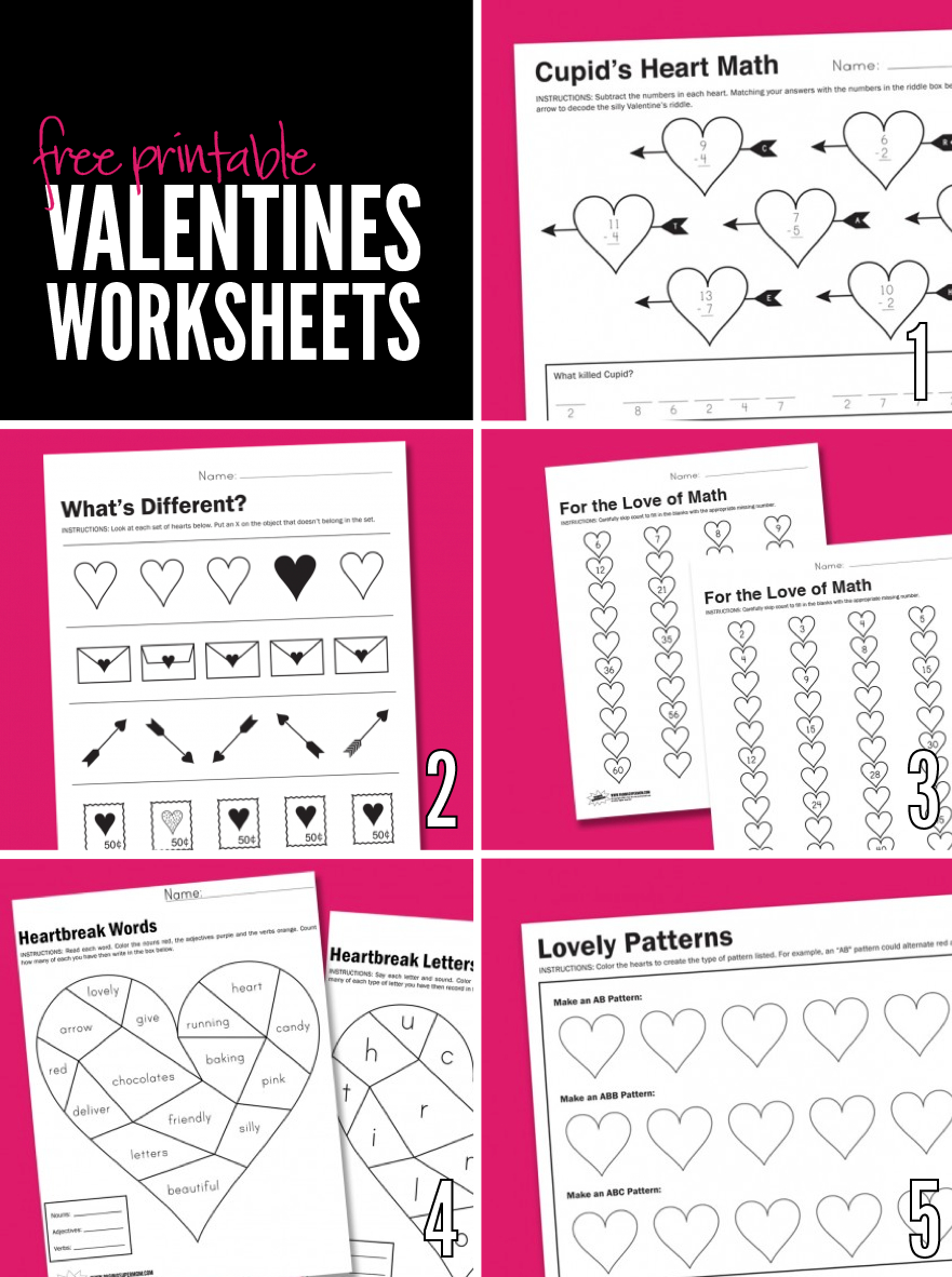 Valentine Free Printable Worksheets