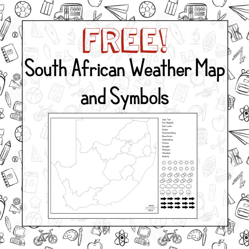 Free South African Weather Maps And Symbols Teacha 