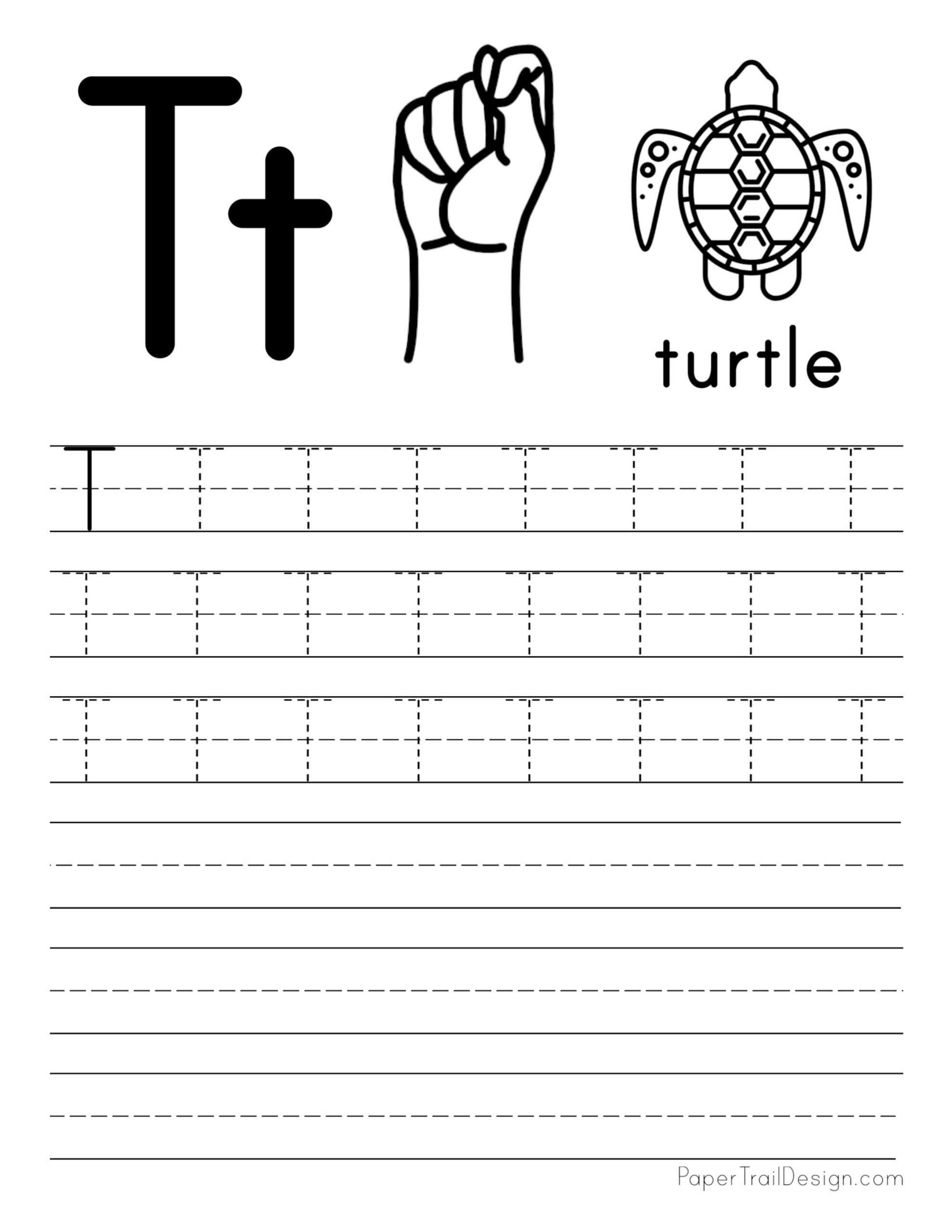FREE Tracing And Writing The Letter T MyTeachingStation Worksheets Library