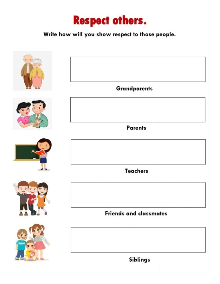 Free Worksheet On Respecting Others Download Free Worksheet On Respecting Others Png Images Free Worksheets On Clipart Library