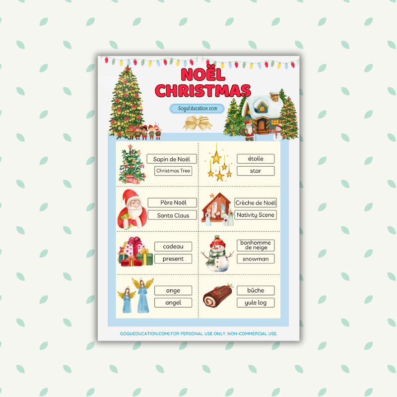 French Christmas Alphabet Gogu Education