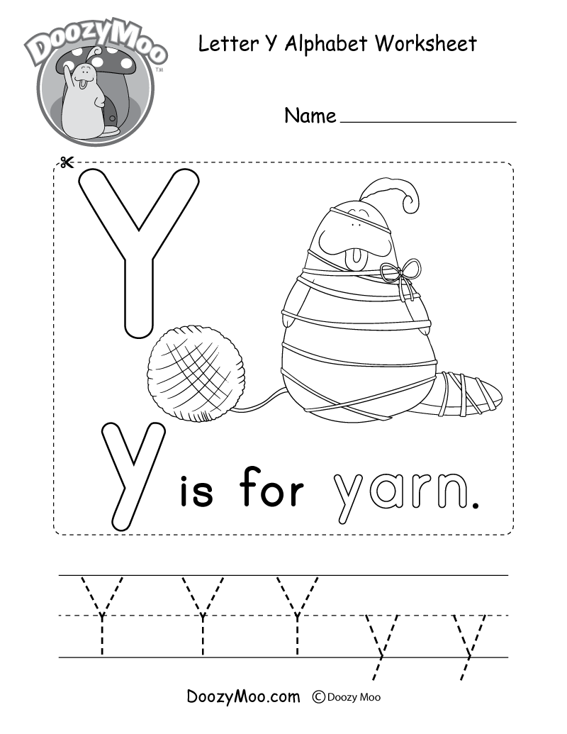 Letter Y Worksheets Free Printable