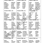 Mini Thesaurus Reference For Writers ESL Worksheet By Gildonna16