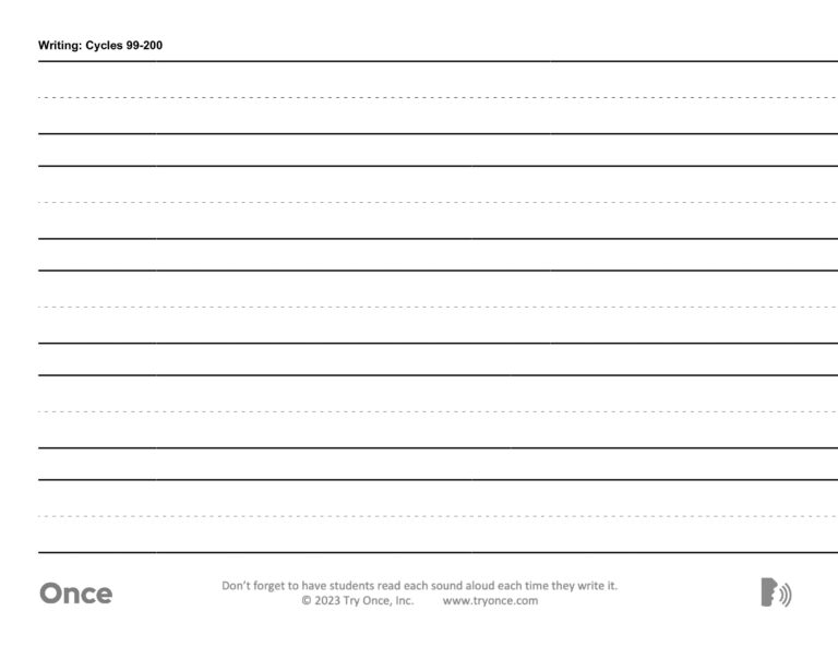 Once Reading Writing Worksheet Practice Writing And Saying 