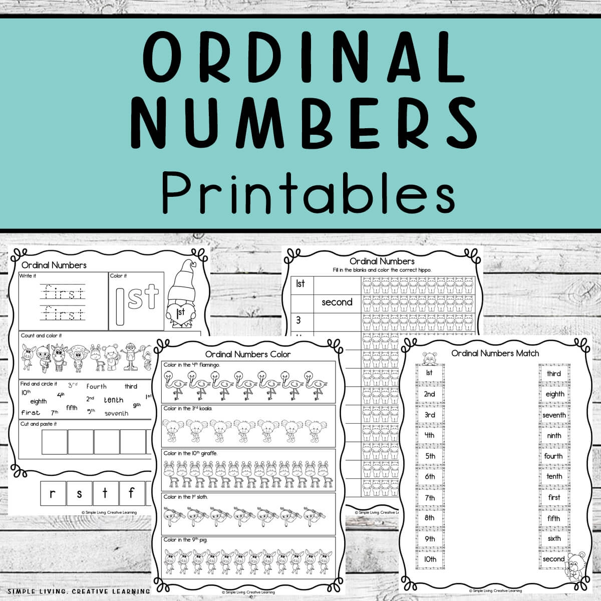 Free Printable Ordinal Number Worksheets Kindergarten
