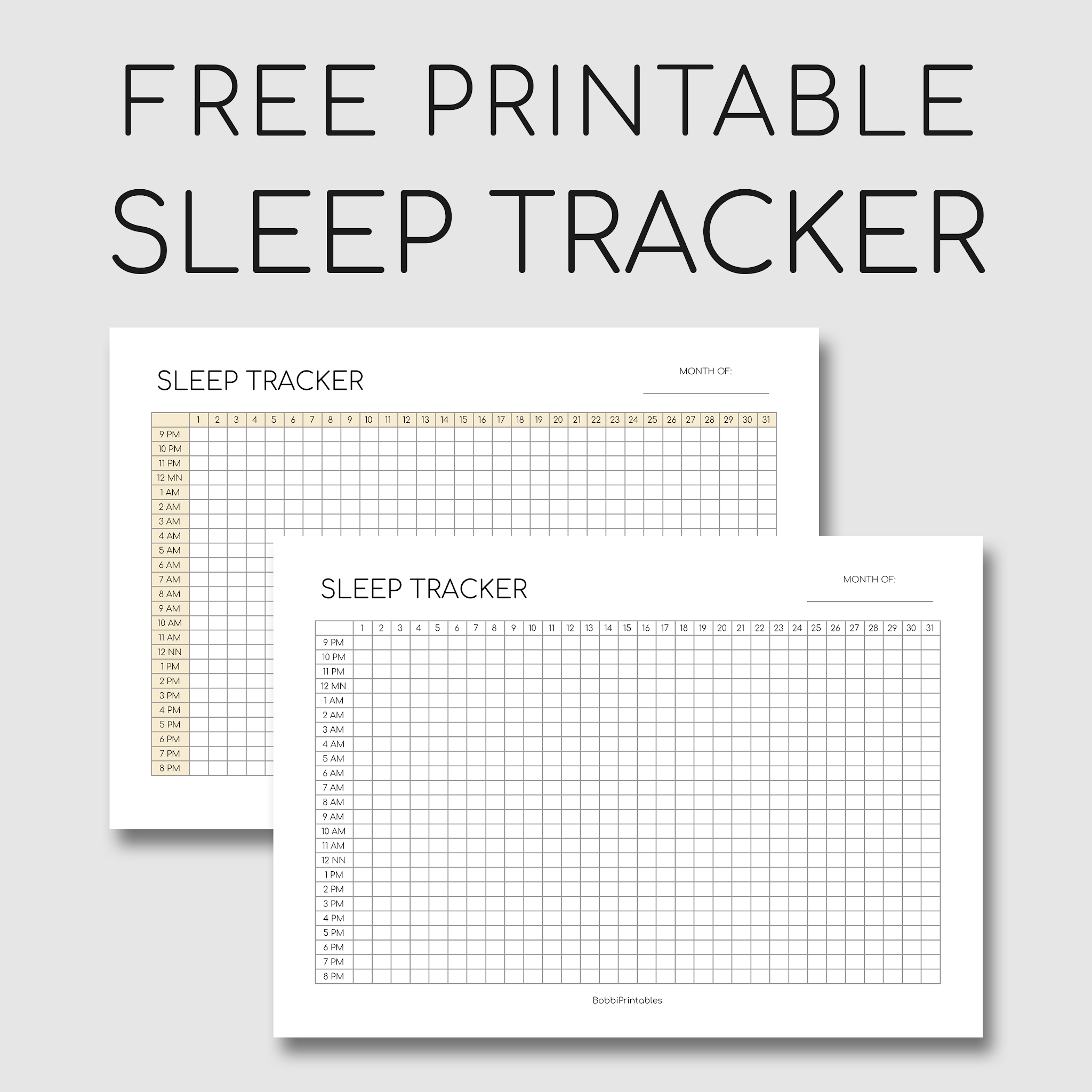 Free Printable Sleep Diary Worksheet