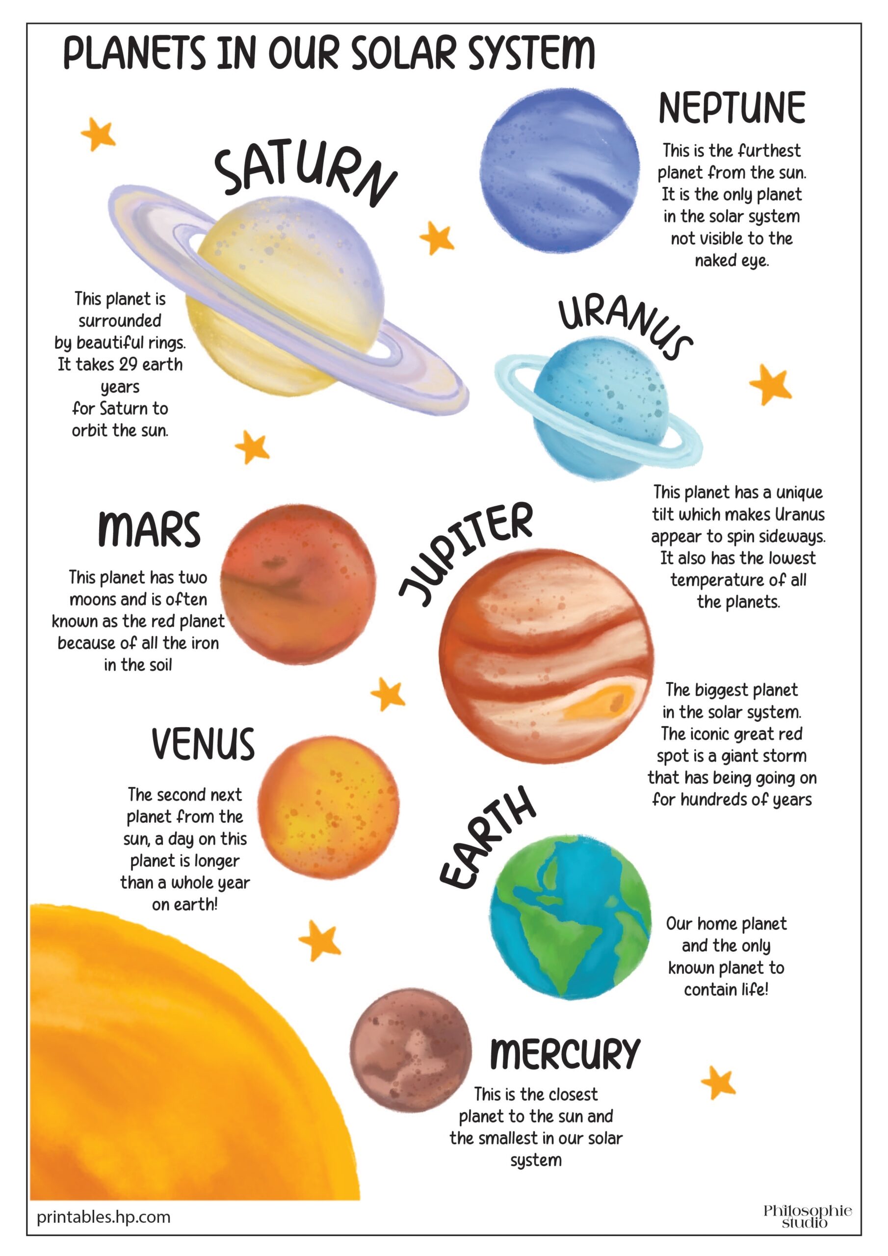 Free Printable Sun Worksheets