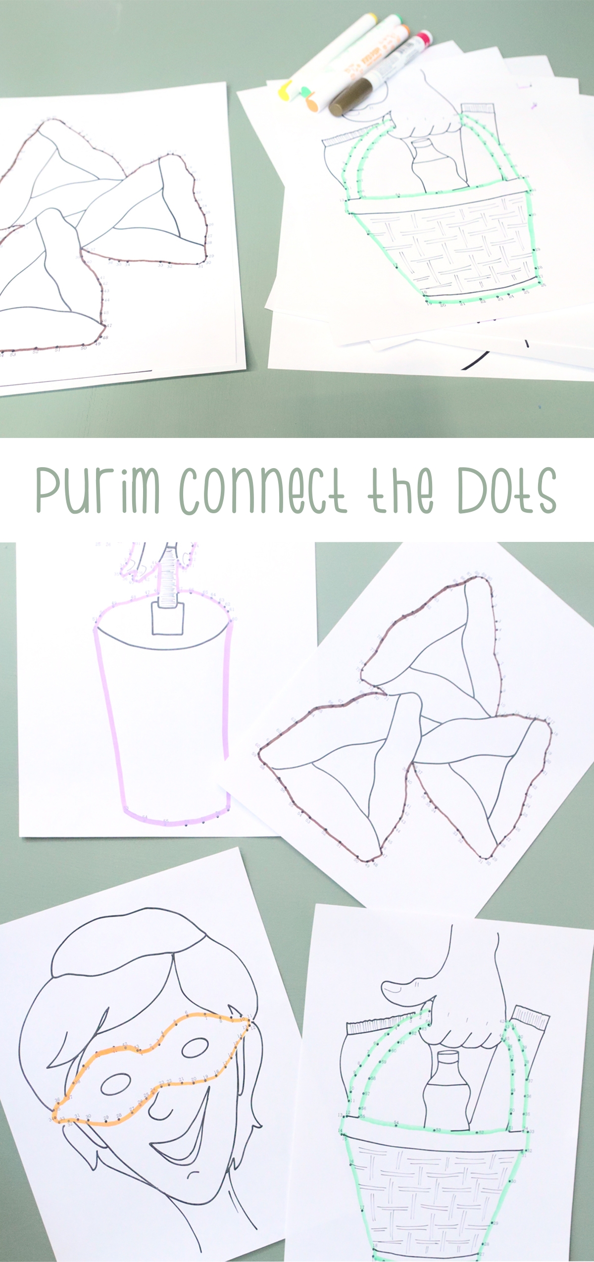 Purim Dot To Dot Printable Worksheets For Kids Jewish Moms U0026 Crafters