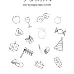 Purim Worksheet Color Holiday Related Items Planerium