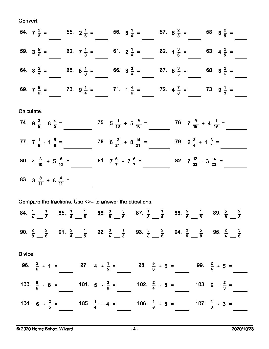 Free Printable Grade 6 Math Worksheets