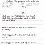 Story Retelling Worksheet Fiction Classful