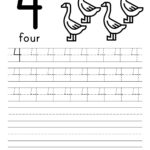 The Number 4 four K5 Learning Worksheets Library