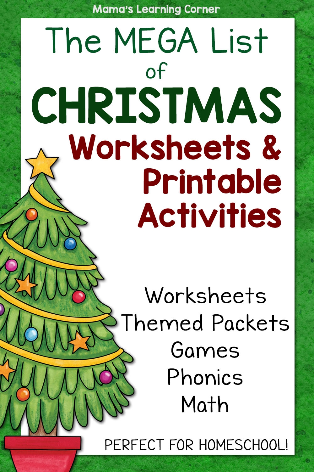Free Printable Christmas Themed Worksheets