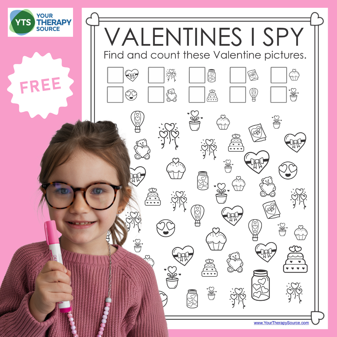 Valentine I Spy Printable Free Your Therapy Source