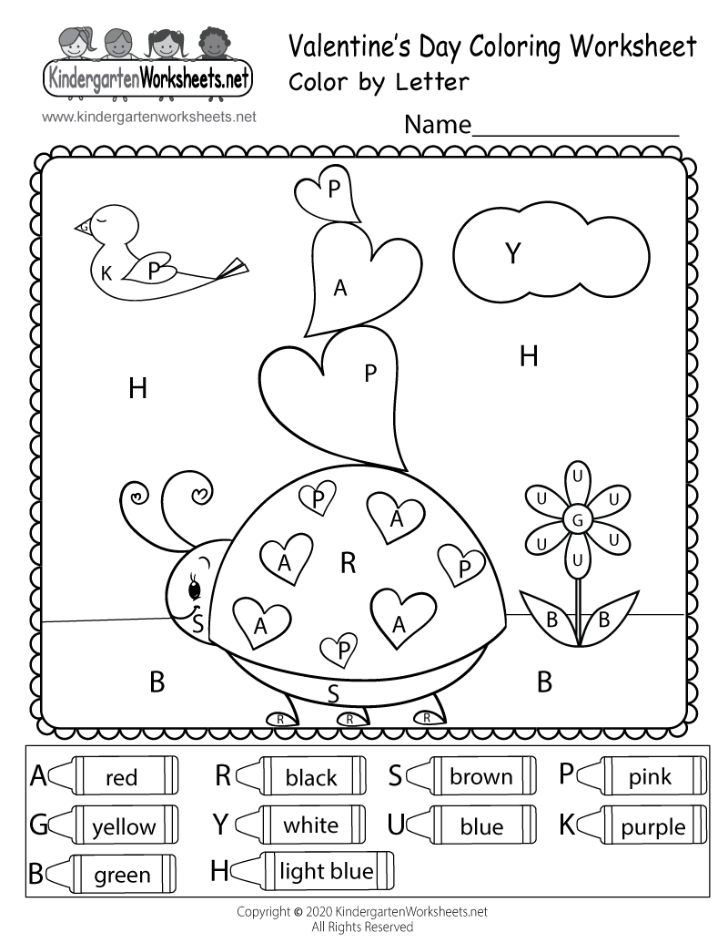 Valentine's Day Worksheets Printable Free