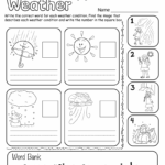 Weather Worksheet For Kids Worksheets Worksheets