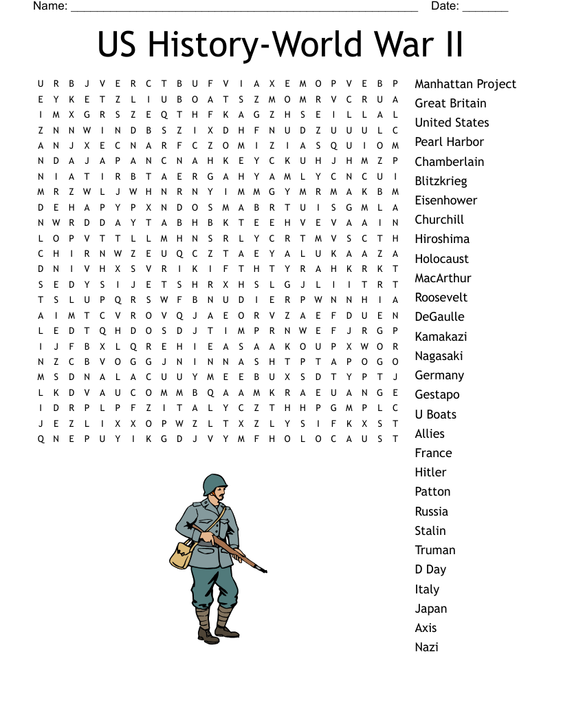World War 2 Worksheet WordMint